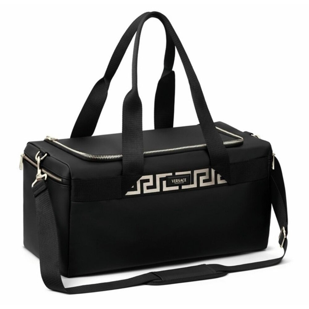 Versace Black Travel Duffle Gym with Red Interior NWOT